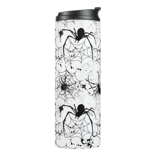 Spiderweb Pattern Halloween Thermosbecher (Nach links gedreht)