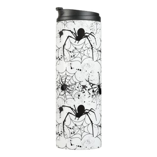 Spiderweb Pattern Halloween Thermosbecher (Nach rechts gedreht)