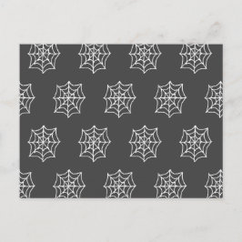 Spiderweb Postcard (dunkelgrau & weiß) Feiertagspostkarte