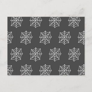 Spiderweb Postcard (dunkelgrau & weiß) Feiertagspostkarte