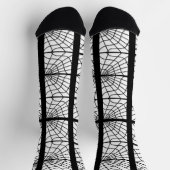 Spiderweb Print Socken in Schwarz und Weiß Unisex (Oben)