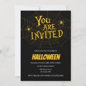 Spiderweb Sie sind eingeladen Halloween-Party Einladung (Vorderseite)