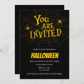 Spiderweb Sie sind eingeladen Halloween-Party Einladung (Vorne/Hinten)