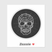 Spiderweb Skull Aufkleber (Blatt)