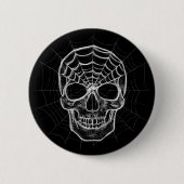 Spiderweb Skull Button (Vorderseite)