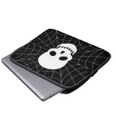 Spiderweb Skull Electronics Bag Laptopschutzhülle (Vorne Knopf)