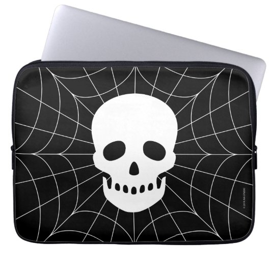 Spiderweb Skull Electronics Bag Laptopschutzhülle (Vorderseite)
