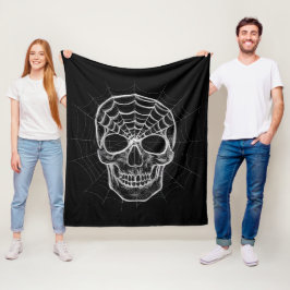 Spiderweb Skull Fleecedecke