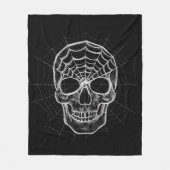 Spiderweb Skull Fleecedecke (Vorderseite)