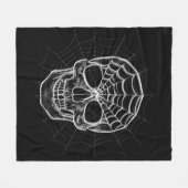 Spiderweb Skull Fleecedecke (Vorderseite (Horizontal))