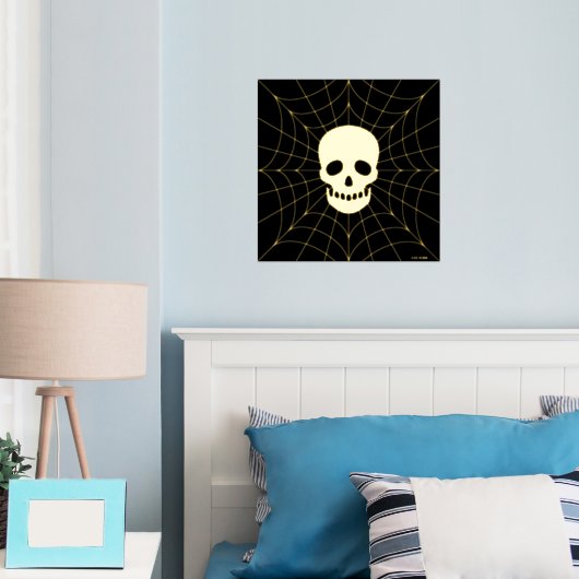Spiderweb Skull Foil Print Foliendrucke (In Situ (Schlafzimmer))