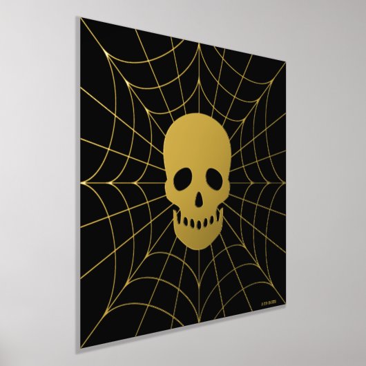 Spiderweb Skull Foil Print Foliendrucke (Ablage )