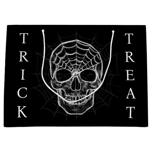 Spiderweb Skull Große Geschenktüte (Vorderseite)
