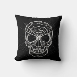 Spiderweb Skull Kissen