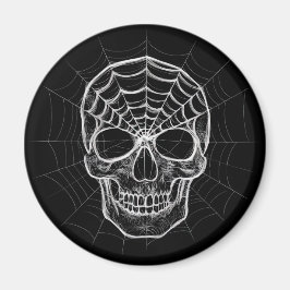 Spiderweb Skull Magnet