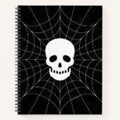 Spiderweb Skull Notizblock (Vorderseite)