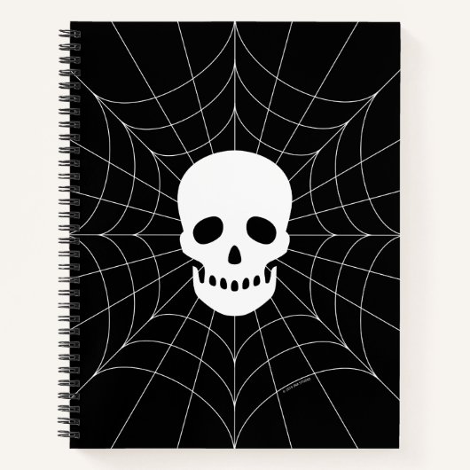 Spiderweb Skull Notizblock (Vorderseite)