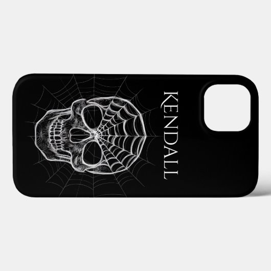 Spiderweb Skull Personalisierter Handy-Fall Case-Mate iPhone Hülle (Rückseite (Horizontal))