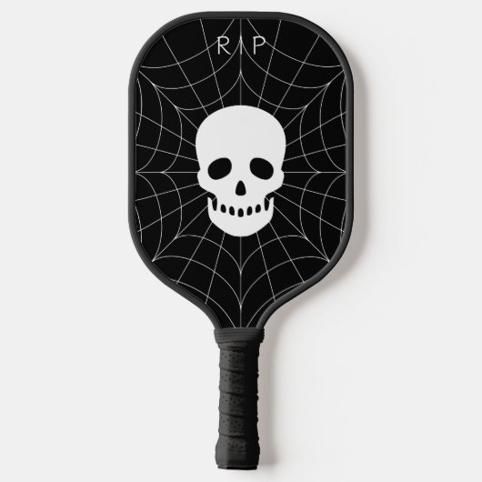 Spiderweb Skull Pickleball Paddle (Rückseite)