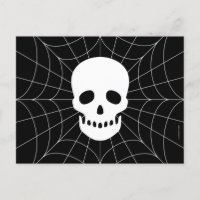 Spiderweb Skull Postkarte