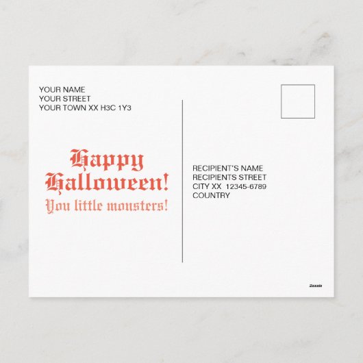 Spiderweb Skull Postkarte (Rückseite)