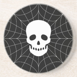 Spiderweb Skull Sandstone Untersetzer
