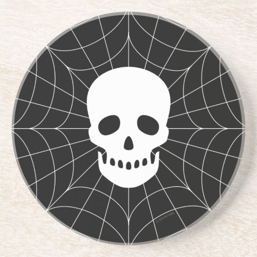 Spiderweb Skull Sandstone Untersetzer (Vorne)