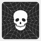Spiderweb Skull Sticker (Vorderseite)