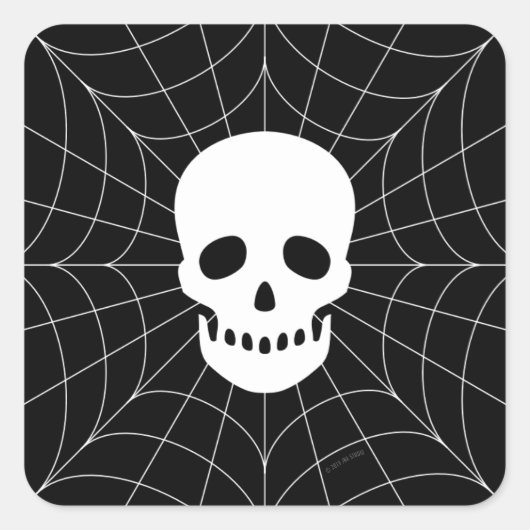 Spiderweb Skull Sticker (Vorderseite)