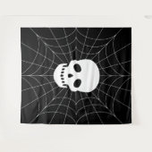Spiderweb Skull Tapestry Wandteppich (Vorderseite (Horizontal))