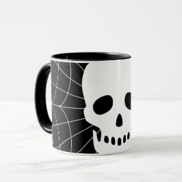Spiderweb Skull Tasse