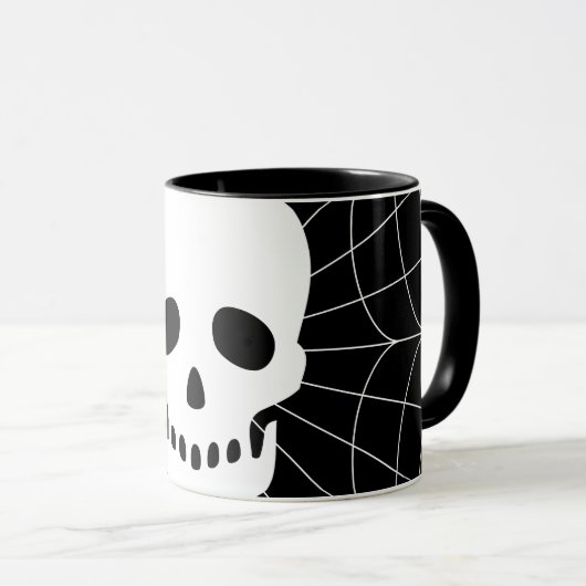 Spiderweb Skull Tasse (VorderseiteRechts)