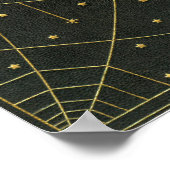 Spiderweb spider and stars black and gold poster (Ecke)