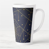 Spiderweb spinnen stars black gold Vintag book Milchtasse (Rechts)