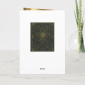 Spiderweb spinnen und Sterne schwarz und gold Karte (Rückseite)