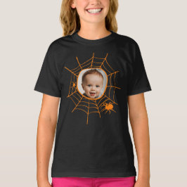 Spiderweb spinnenweb spoky orange benutzerdefinier T-Shirt