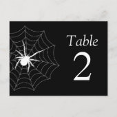 Spiderweb-Tischnummern (schwarz / weiß) Postkarte (Vorderseite)