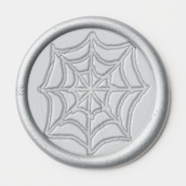 Spiderweb Wachs Siegel Sticker (dunkelgrau & weiß) Wachssiegel Selbstklebend