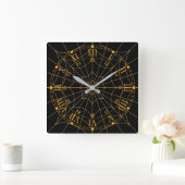 Spiderweb Wall Clock Quadratische Wanduhr (Zuhause)