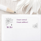 Spiderweb Wedding Rücksendeadressen-Aufklebers (Insitu)