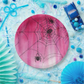 Spidery Web-Design auf Paper-Tellern Pappteller (Party)