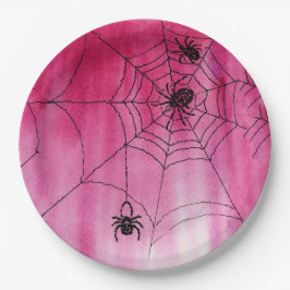 Spidery Web-Design auf Paper-Tellern Pappteller