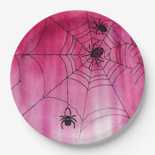 Spidery Web-Design auf Paper-Tellern Pappteller (Vorderseite)