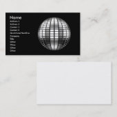 Spiegel-Ball der Disco-3D Visitenkarte (Vorne/Hinten)