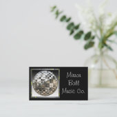 Spiegel-Ball-Musikindustrie-Karte Visitenkarte (Stehend Vorderseite)