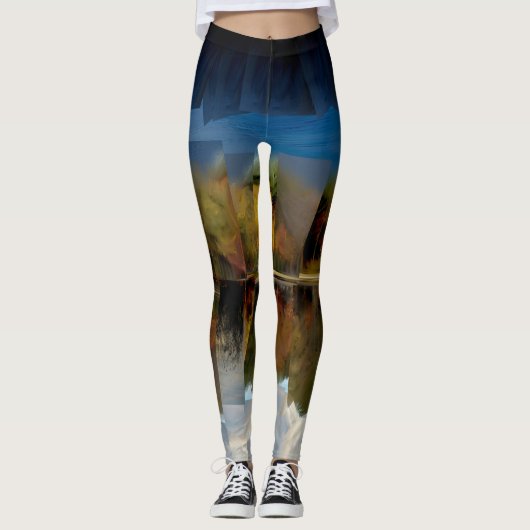Spiegel-Bild der unscharfen Natur-Leggings Leggings (Vorderseite)