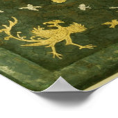 Spiegel, Bronze mit lackiertem Rücken Poster (Ecke)