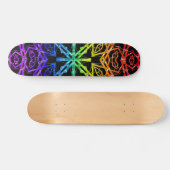 Spiegel-Kreuz (Regenbogen 2) Skateboard (Horizontal)