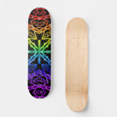 Spiegel-Kreuz (Regenbogen 2) Skateboard (Vorderseite)