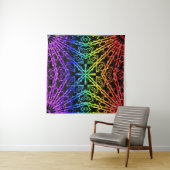 Spiegel-Kreuz (Regenbogen 2) Wandteppich (Beispiel (Horizontal))